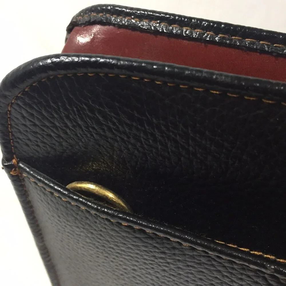 Vintage Stebco Briefcase Attache Vegan Pebbled Leather Retractable Handle Binder